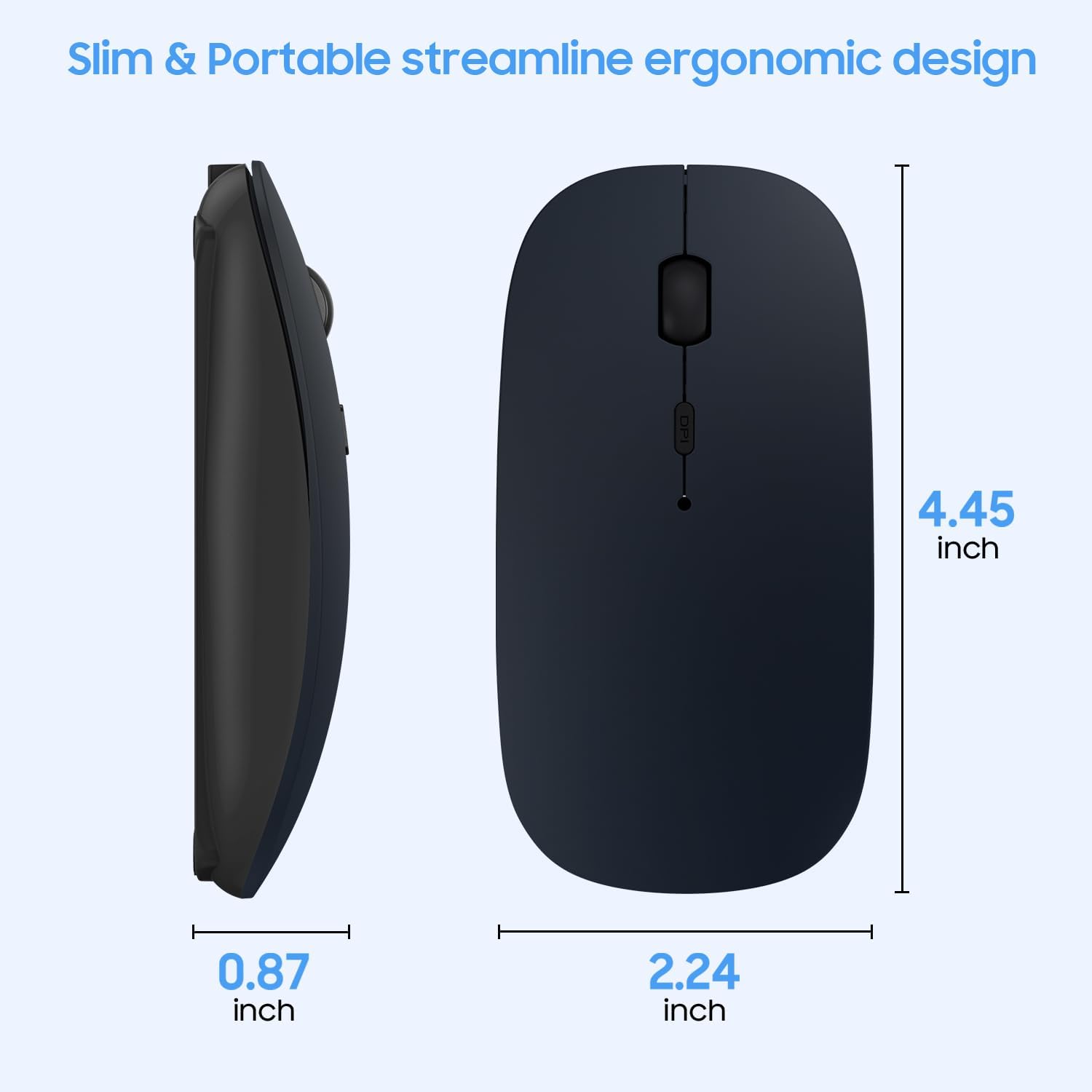 HP W10 Wireless Rechargeable Mouse With RGB Lights Adjustable DPI Silent Click With Ultra Thin