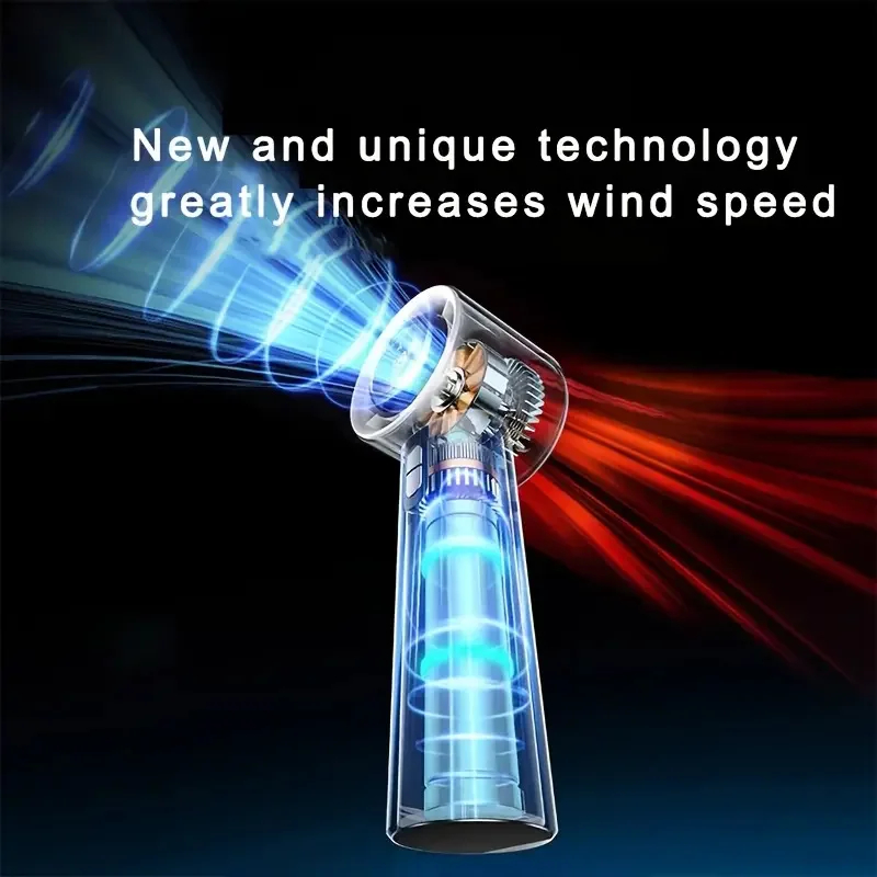 Portable Mini High-Speed Hand Fan, Powerful Handheld Fan, Fast Cooling, Rechargeable USB Fan for All Travel Indoor Outdoor Use