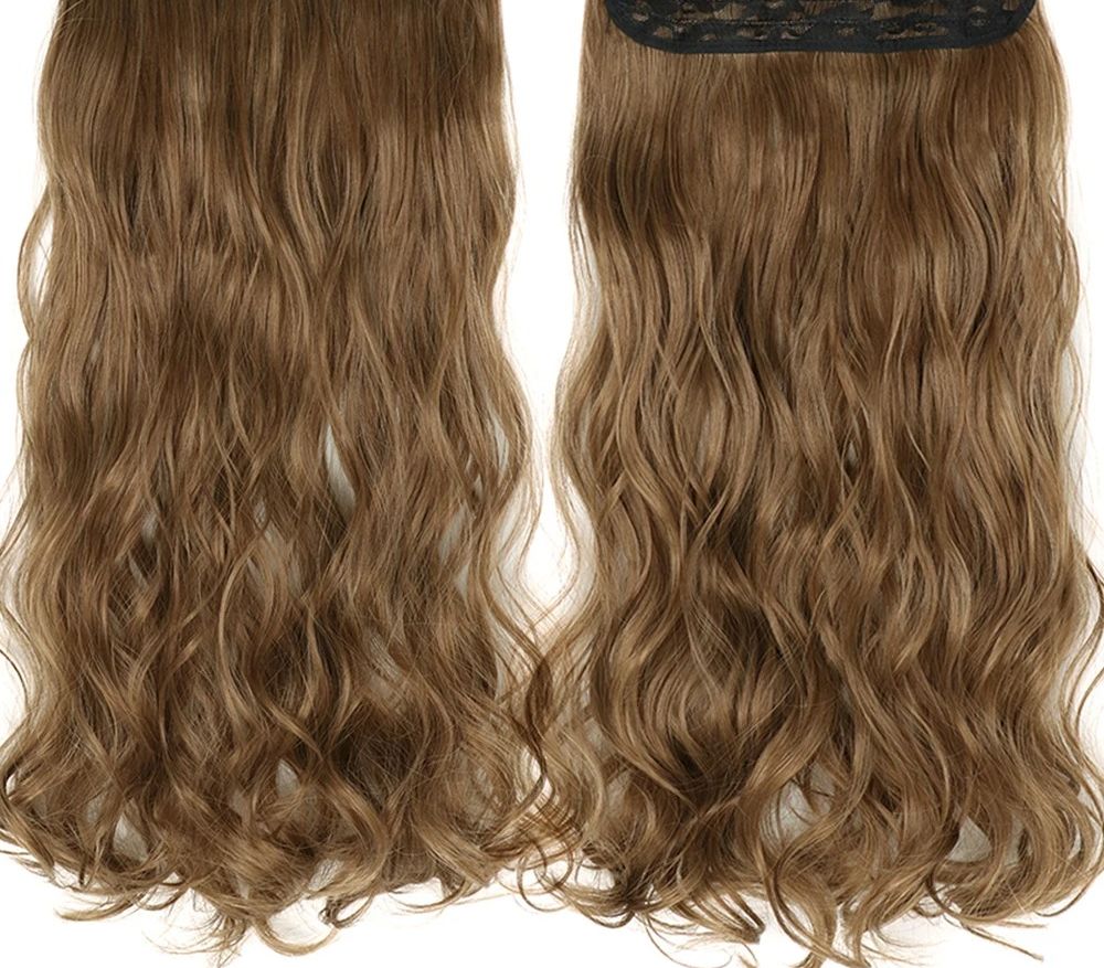 Synthetic Long Wavy Comb Hair Extensions 25 Inch Comb On Hair Extensions For Women