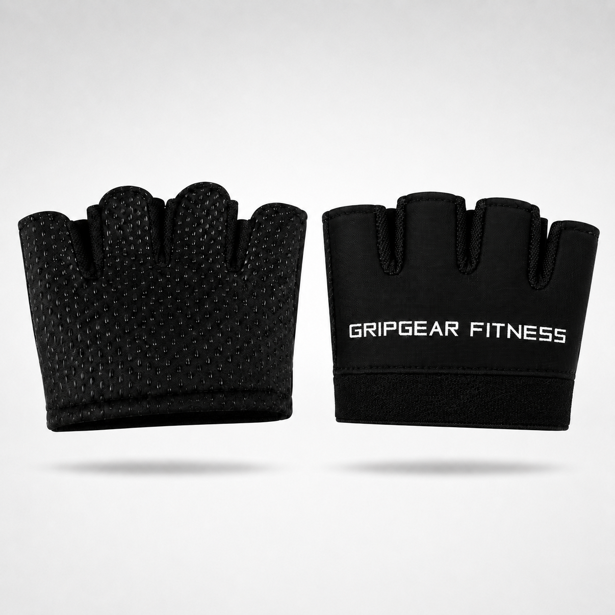 Finger Gloves for Men & Women, Non Slip Palm Grip Workout Gloves for gym, Breathable Weight Lifting Gloves for Gym, Dumbbell, Cycling, Training, Exercise & Fitness â€“ Black Pair
