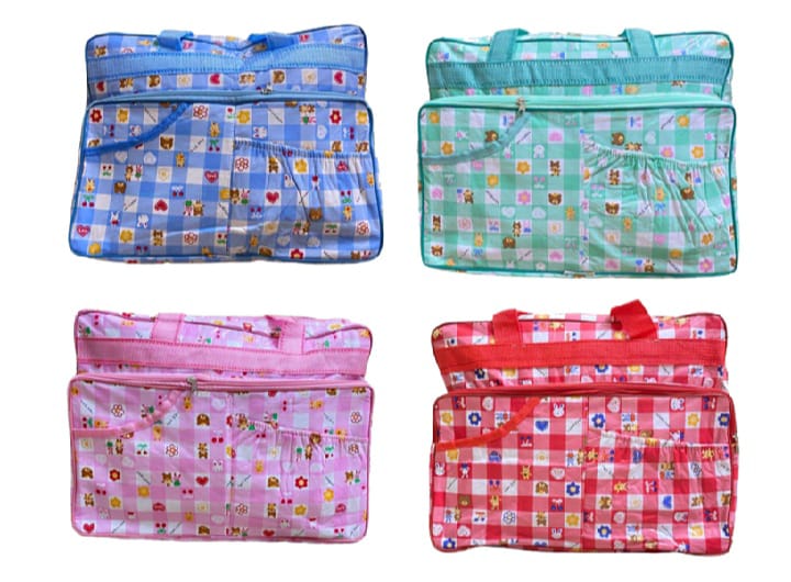 Baby Diaper Bag Multi Color Portable Storage Bag for Moms and Dads Lightweight Spacious with Multiple Compartments for Baby Essentials Perfect for Travel Daycare and Daily Use Durable Waterproof Material Trendy Checkered Design