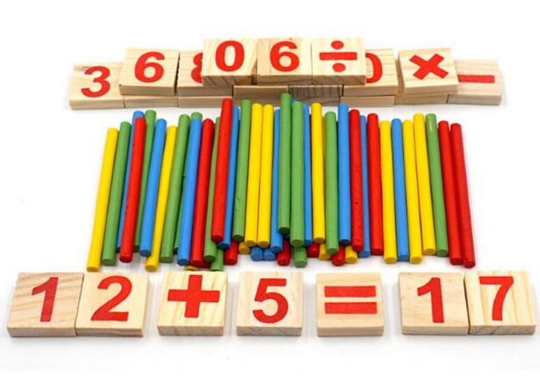 Wood Educational Number Math Calculate Game Toy Mathematics Puzzle Toys Kid Early Learning Counting Sticks Material Children