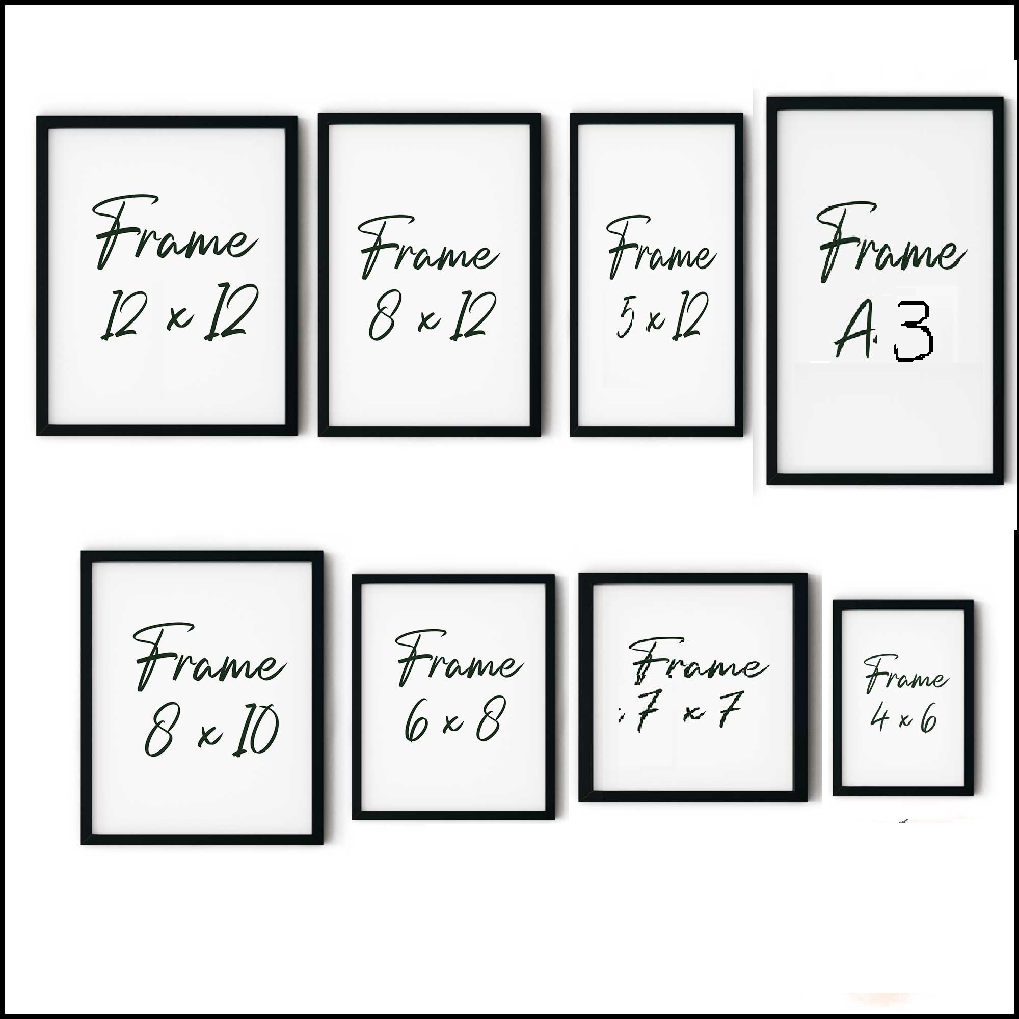 Single Minimalist Modern Rectangular Horizontal Customized Photo Frames