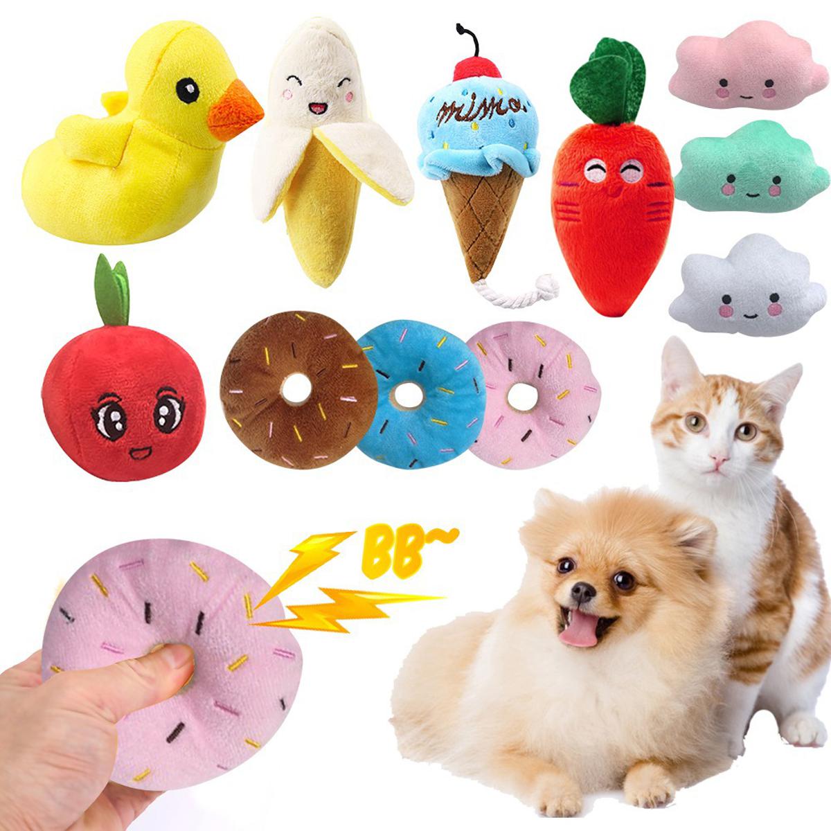 Cute Stuffed Dog Toys Interactive Toys For Small Breeds Dogs Squeaky Pet Puppy Cat Chew Quack Sound Toy Pets Dogs Accessories Daraz.pk