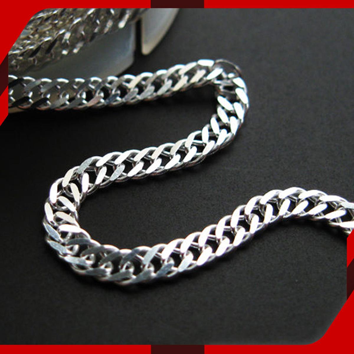 Diamond Cut Cuban Silver Chain for Men Necklace Chain for boys