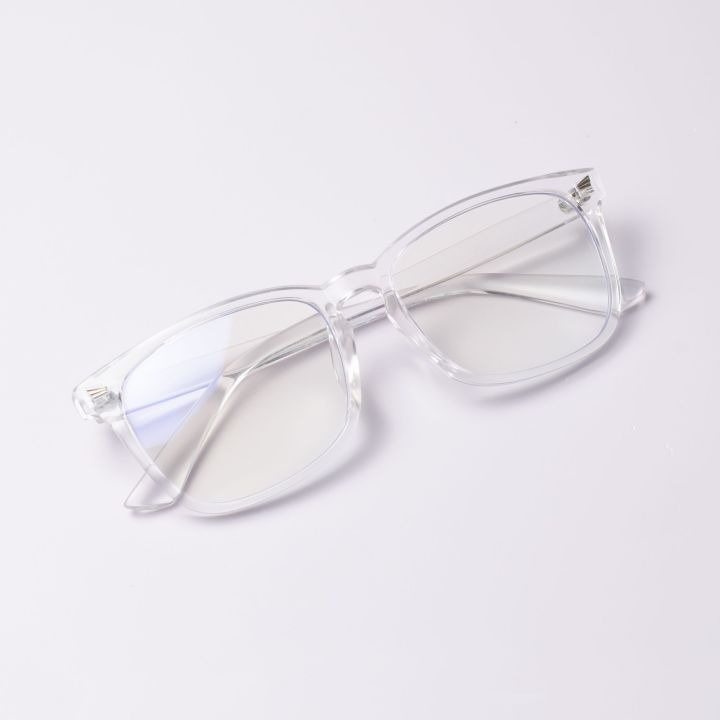 The Jewels Gallery New Transparent Anti Glare UV Eye Glasses for Men and Women White Frame Glasses for Girls and Boys