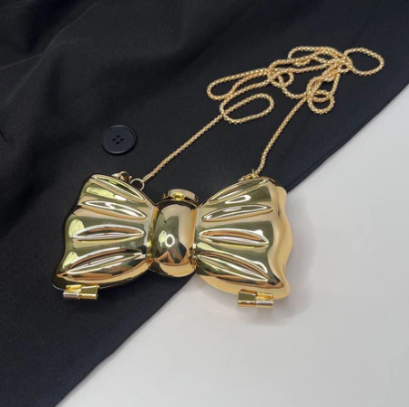 Mini Bow Clutch Bag for Girls And Women - Fashionable Bow Style Small Purse & Crossbody Handbag - Premium Quality Lock Bag