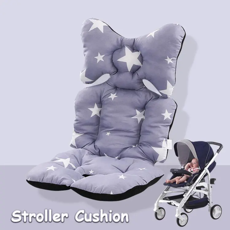 thumbnail interactive-video image 1 of 2 Pcs Baby Stroller Cushion Liners - Waterproof, Breathable Cotton Pad For Car Seats & Highchairs 1 of 13