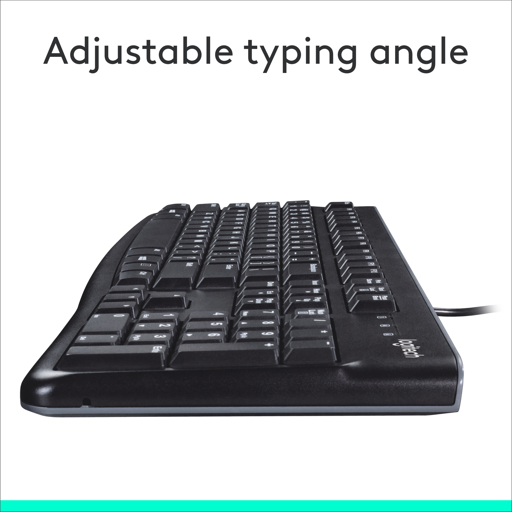 Logitech K120 Wired Keyboard for Windows, USB Plug-and-Play, Full-Size, Spill-Resistant Compatible with PC, Laptop