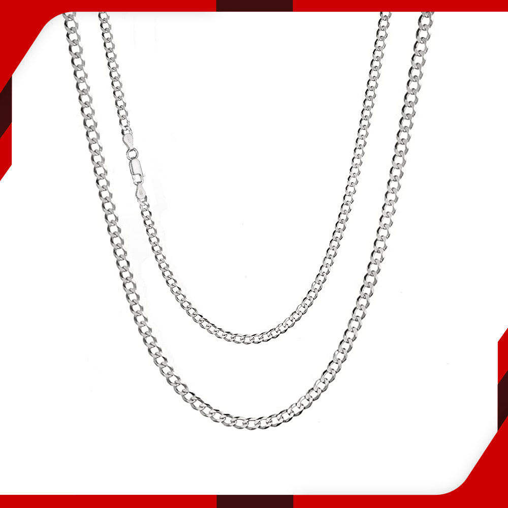 Cuban Silver Chain for Men Necklace Chain for boys