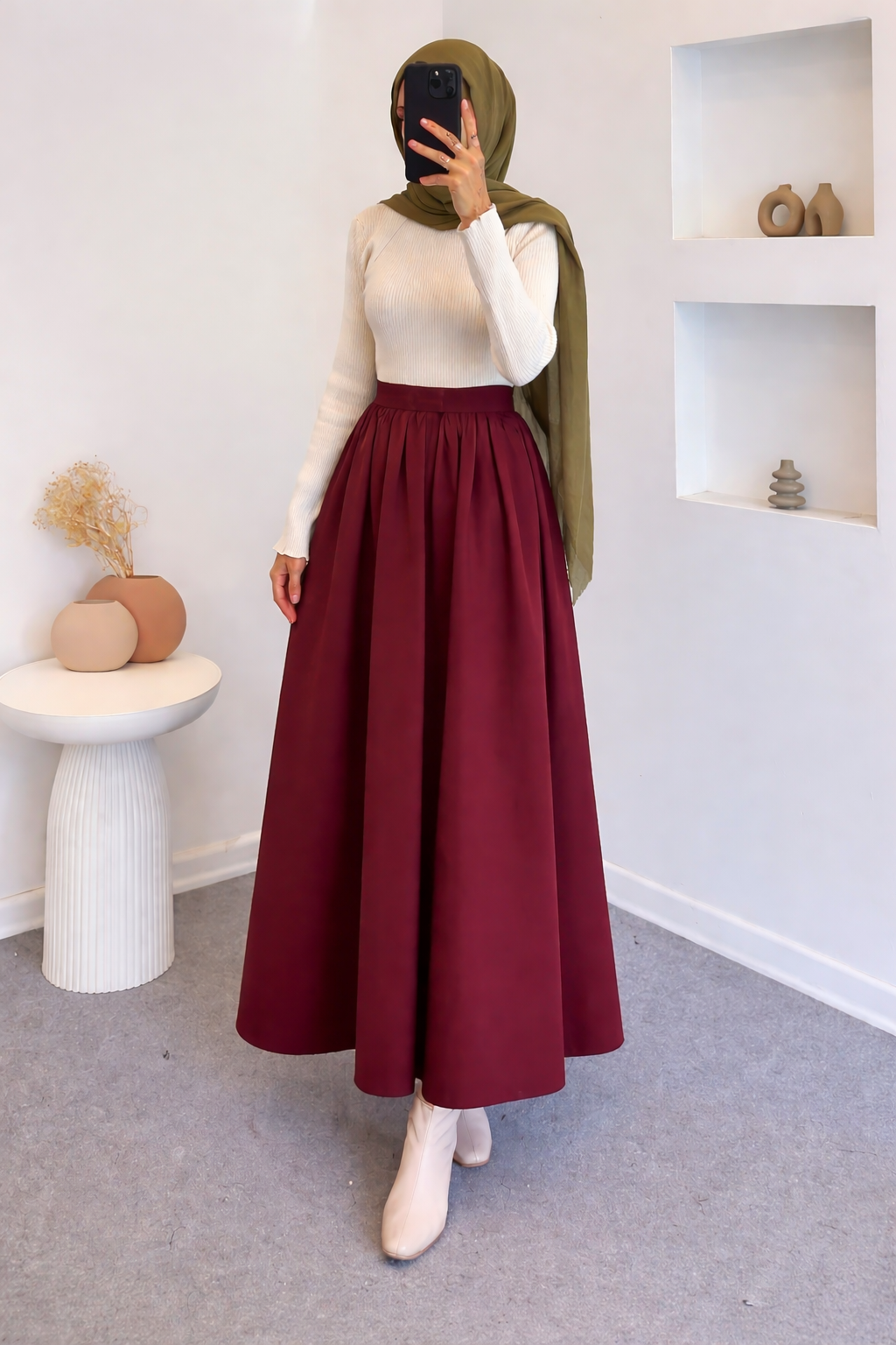 Premium Long Silk Skirt for Girls & Women | Pakistani Maxi Skirt with Top | Korean Style Fancy Winter Skirt