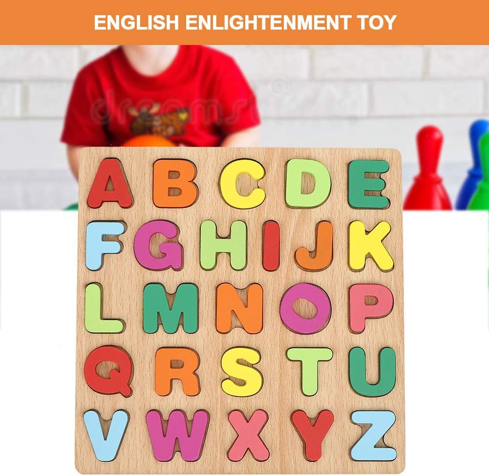 Alphabet/Number Learning Puzzle Board Toy | ABCD Early Childhood English learning Educational Toy | Cognition Letters | 3D Board | Learning Cognition Letters