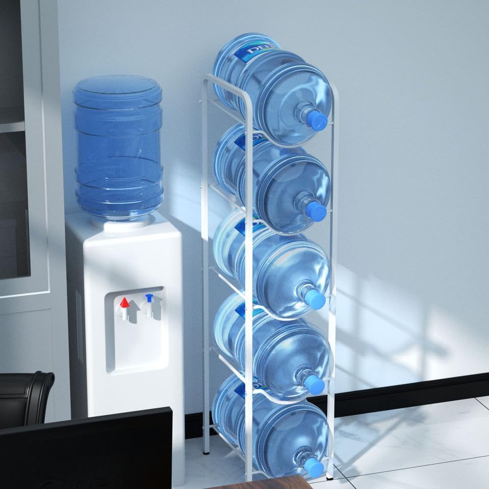 3-4-5 Tier Water Cooler Jug Rack - 5 Gallon Water Bottle Storage Rack ...