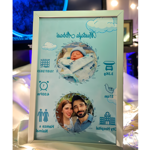 New Born Baby boy & new born Baby girl customize frame , customize gift for baby , Customize Frame with Black Frame, with Free shipping custom Frame