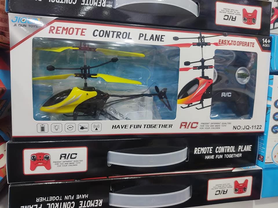 RC Helicopter JQ-1122 – Up/Down, Left/Right, 360° Rotatable Flying Plane – 2 Channel Remote Control Aircraft Toy – USB Rechargeable Induction RC Helicopter Toy for Kids Boys & Girls