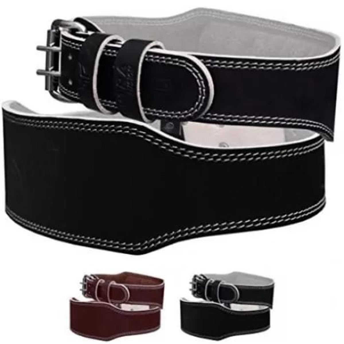 Weight Lifting Belt - gym belt - exercise gym belt leather gym gloves Black