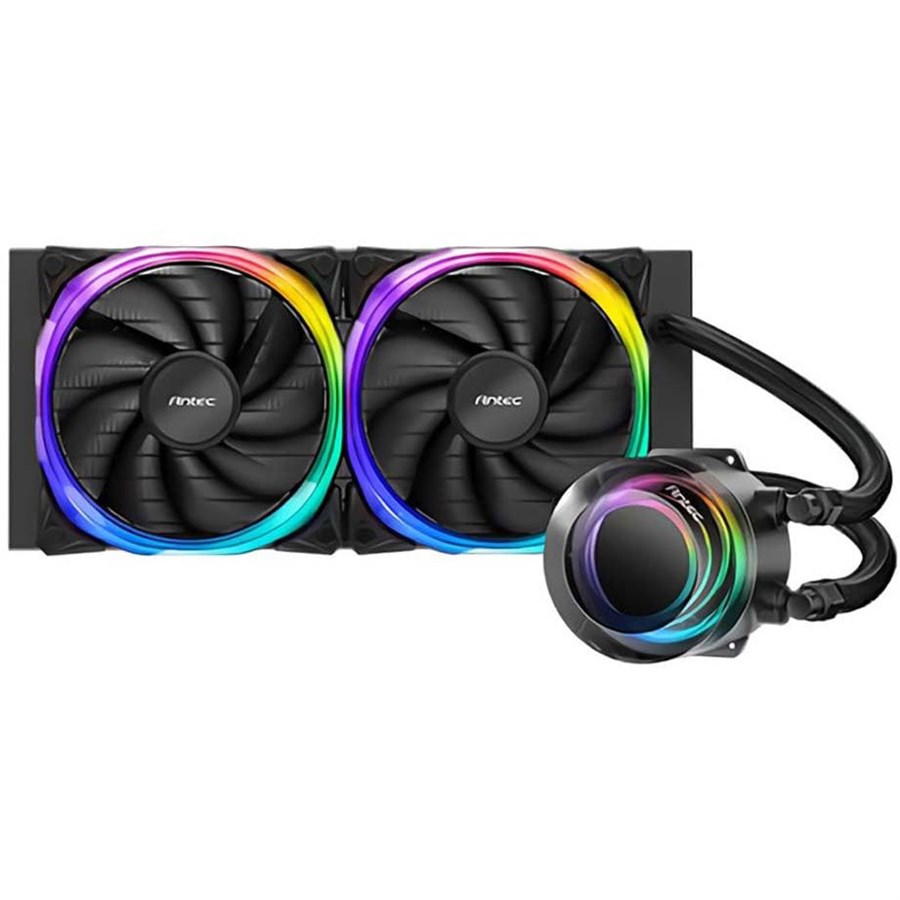 Antec VORTEX 240 ARGB All in One CPU Liquid Cooler Intel AMD Black ...