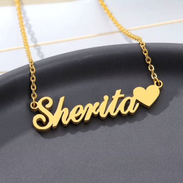 Name Locket, Gold Plated 