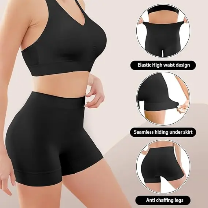 New Style Stretchable High Waist Trainer Boyshort Underwear Seamless Panties For Yoga Exercise Gym Wear For All Women And Girls
