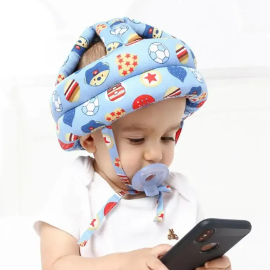Baby Head Protector Hats Toddler Crash Helmet Cotton Breathable Adjustable Kids Safety Caps Walking Helmet