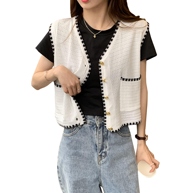 sleeveless knitted cardigan womens