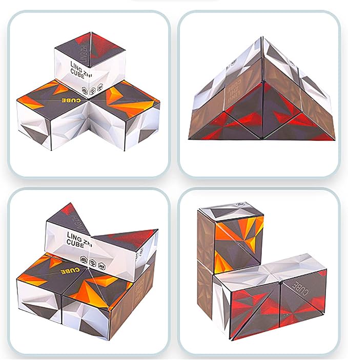 New Magnetic 3D Shape Shifting Puzzle Cube – Flip Transform Cube Toy for Stress Relief, Focus, Creativity & Endless Fun – Perfect Gift for Kids, Teens & Adults