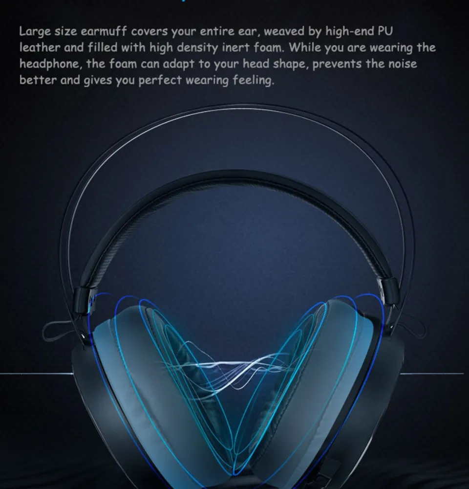 RAPOO VH500C Wired USB RGB Gaming Headphones 7.1 Channel Headset with Short Microphone 17 9d1600ea5503add6b244b5f33ae1d342