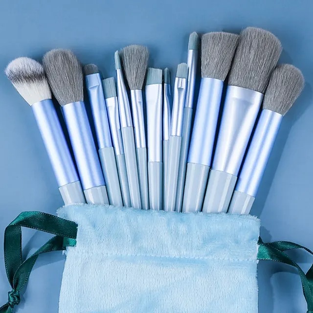 13 Pcs Makeup Brush Set – Soft Hair Brushes for Loose Powder, Eyeshadow, and Face Makeup – Professional Quality Cosmetic Tools