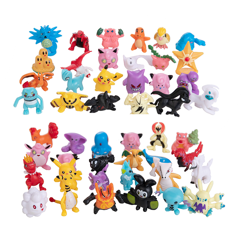 Pack of 10 – Pokemon Action Figures Elf Model Pikachu Lunala Charizard Action Figure Model Pokemon Elf-ball Toy Set Kids Collectible Gift – 4-6cm