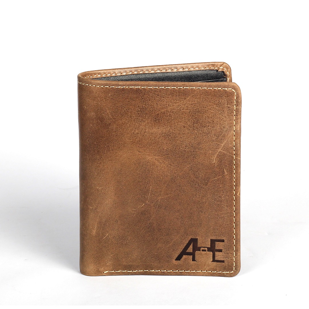 Ahe Mens Genuine Leather Wallet Print W010