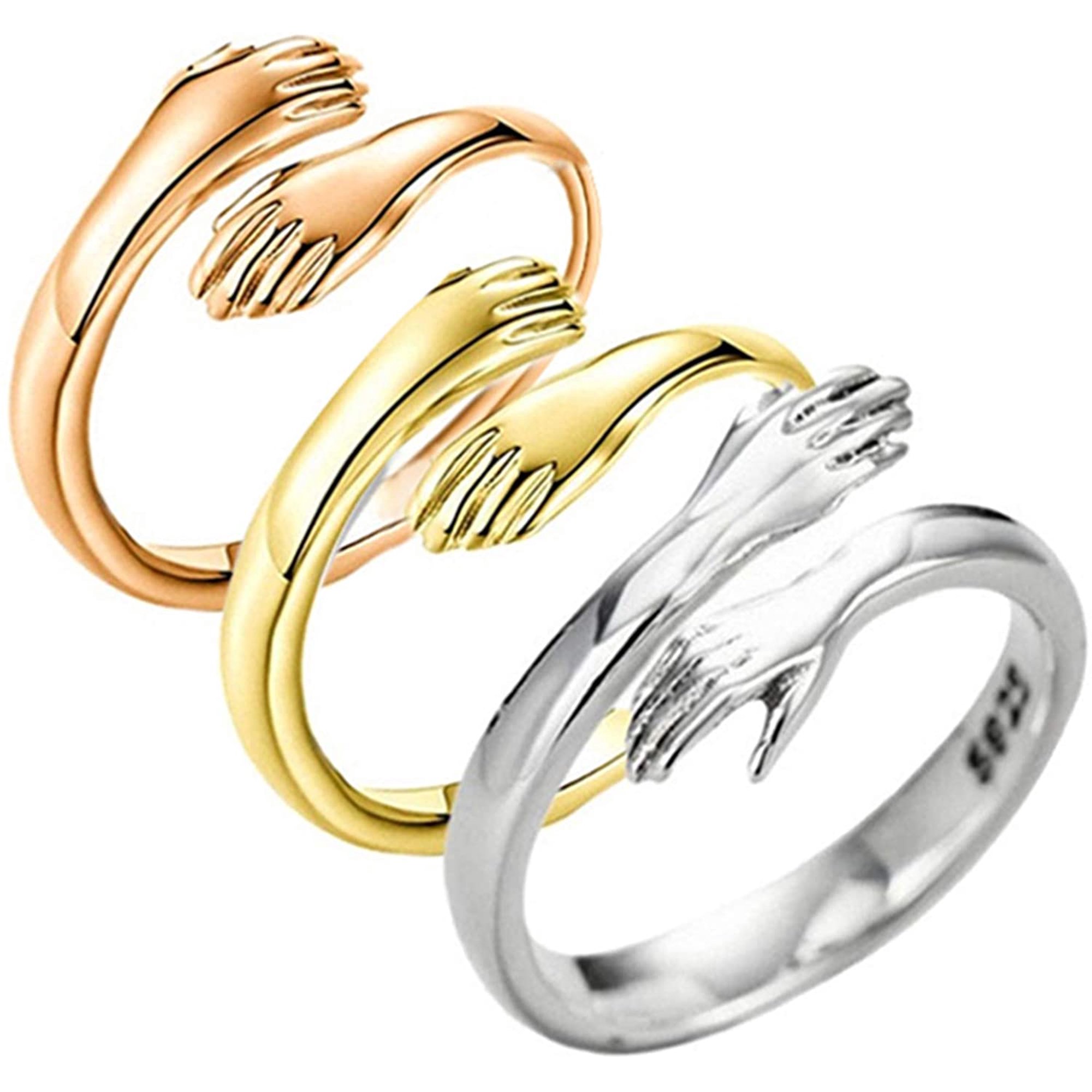 Loving Couple Hug Rings- Adjustable Retro Hug Style Ring for Men and Women- Buy 1 Get 1 Free
