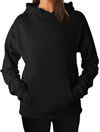 plain black hoodie women