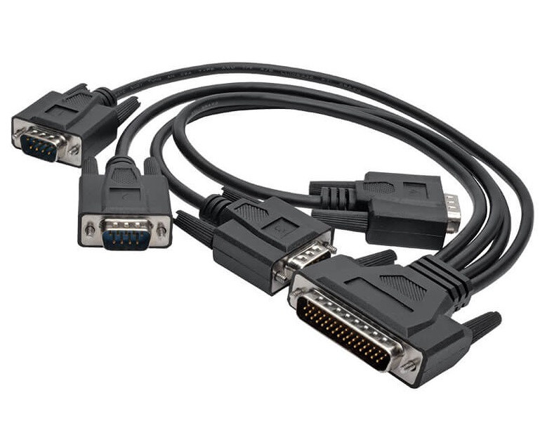 PCIE 4 Port Serial Expansion Card Convertor DB9 (RS-232) Parallel Cable Converter (Genuine)