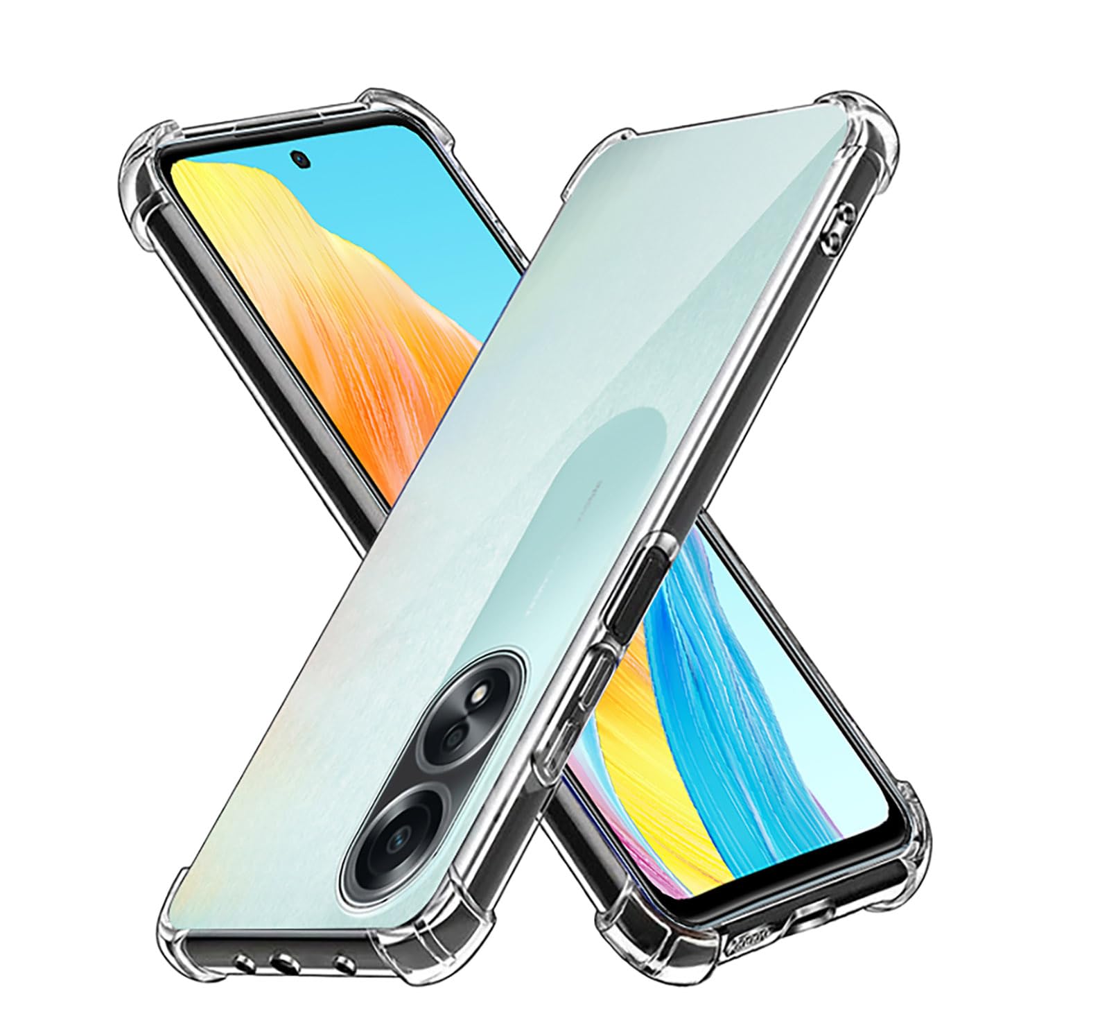 OPPO A58 Transparent Back Cover Soft Crystal Clear Case For OPPO A58