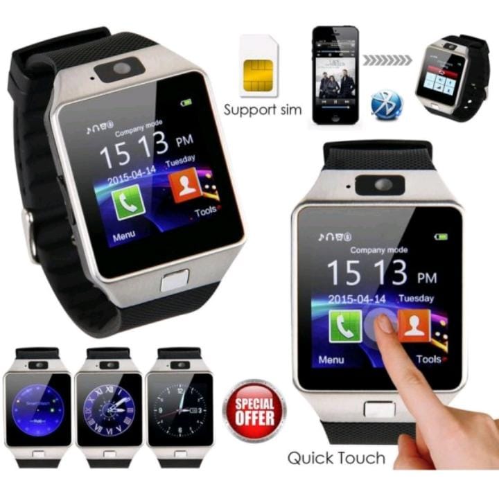 Smart Watch Camera Lens Memory Card Supported Bluetooth Calling Support 280 mAh polymer battery Micro USB cable TPU Band