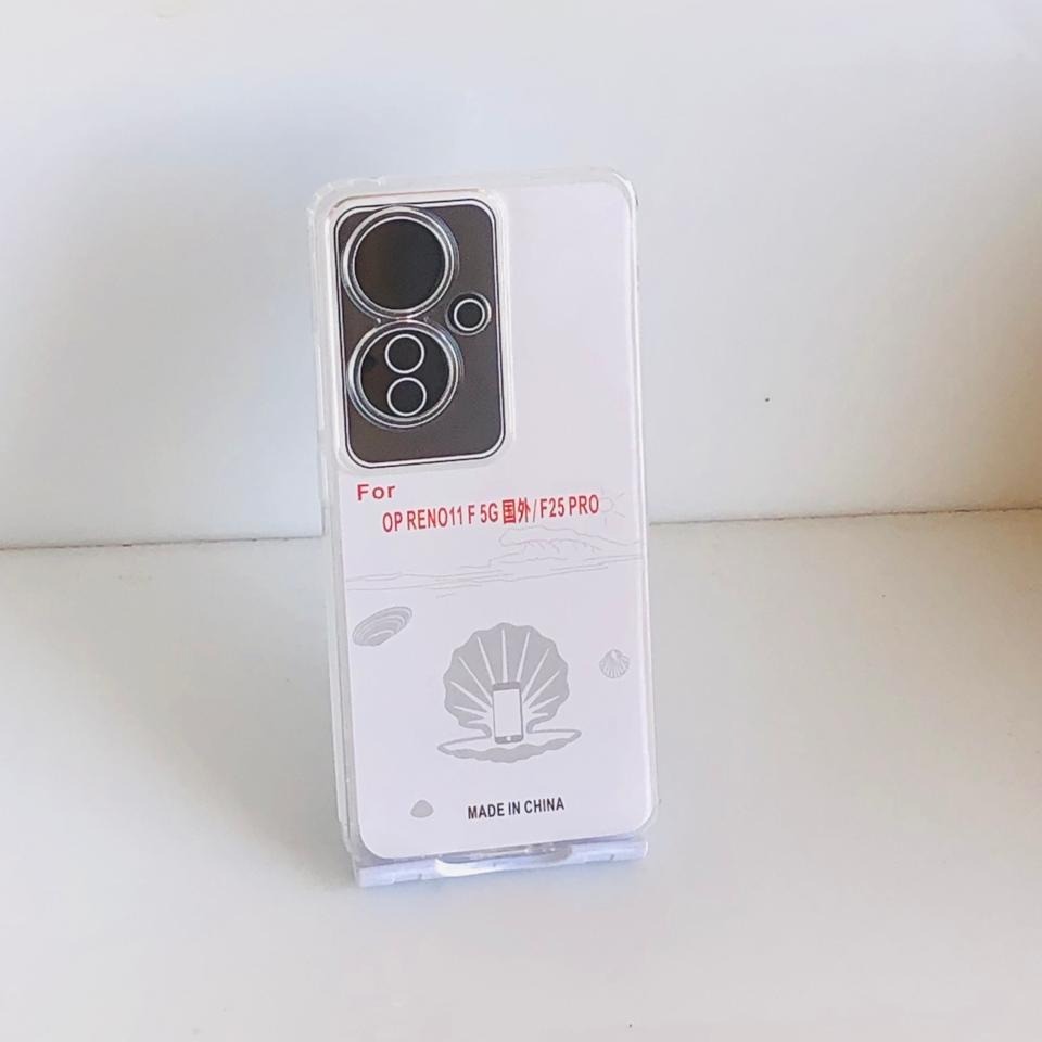 Cover E Vetro Protettivo Per OPPO Reno 11F 5G: Custodia Morbida TPU Trasparente + Pellicola In Vetro Temperato 9H, Antiurto E Antigraffio