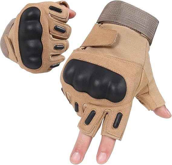 Half Finger Gloves For Men Finger less Hard  Combat Gloves Men Hiking Cycling Gloves