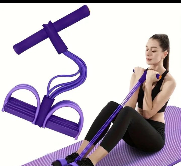 1 Piece Multifunctional Incline Decline Assistant with Yoga Pedal Resistance Trainer, Purple, Latex Material, for Full Body Strength Training, Pilates and Home Workout