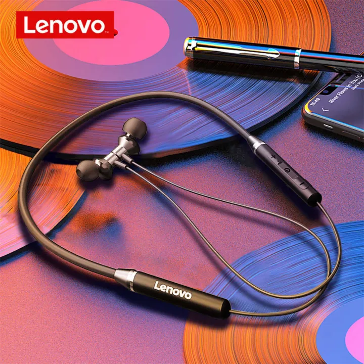 Lenovo HE05 Wireless Bluetooth 5.0 Neckband Earbuds Sports Waterproof Headset Hi-Fi Sound Bass In-Ear Earphone