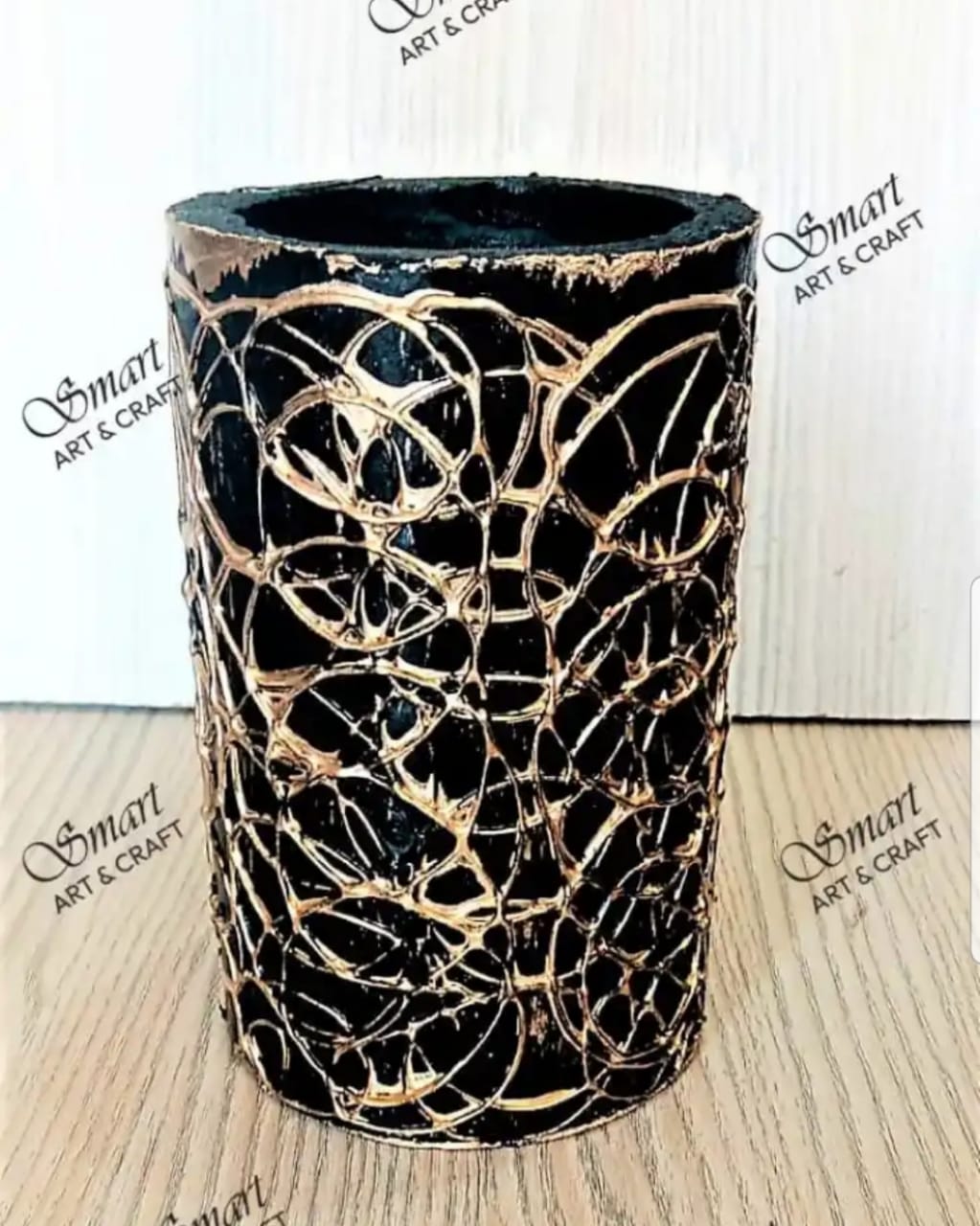 Beautiful Vase Guldan with flowers 15cm / 6 inches size - Flowers included - home and office table decoration Wall flower arrangement vase abstract minimalist décor woodlike vase planters Nordic Flower Ornament vase home decoration