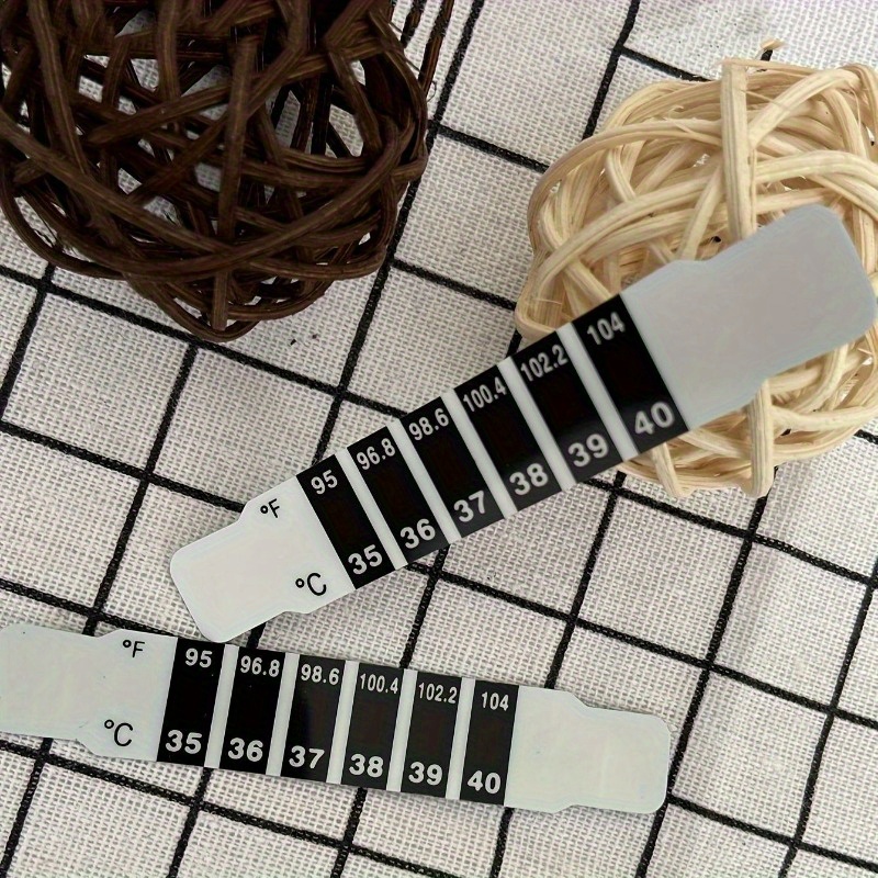 LCD Thermometer Strip ABS Reusable Flexible Head Fever Forehead Thermometer Color Change Home Test Temperature LCD Thermometer Strip ABS Reusable