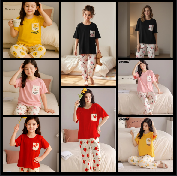 NN Wear Nighty Soft cotton Night Wear for Women Night suit for girls and women, Sleeping Dress Girls Sleepwear  Loungewear Sleeping Suit lingerie T shirt and Pajama, Night Dress for girls and women