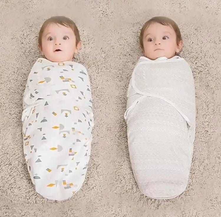 Merab Mall Infant Newborn Baby Hoodie Blanket/Swaddle Adjustable Infant Wrap - Multicolour