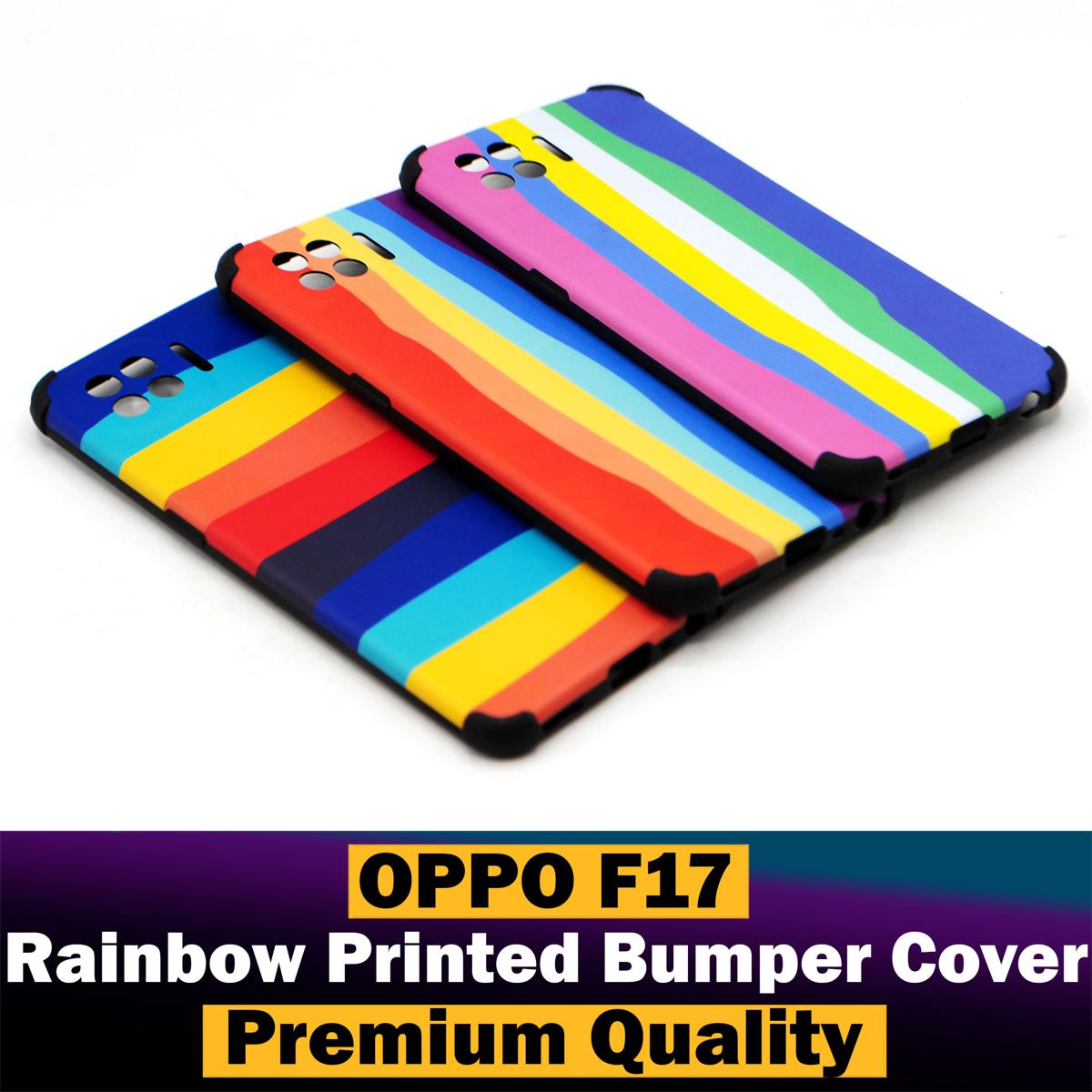 oppo f17 back cover rainbow