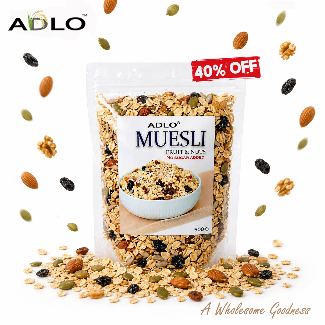 Oatmeal / muesli 500 gram with dry fruits ADLO