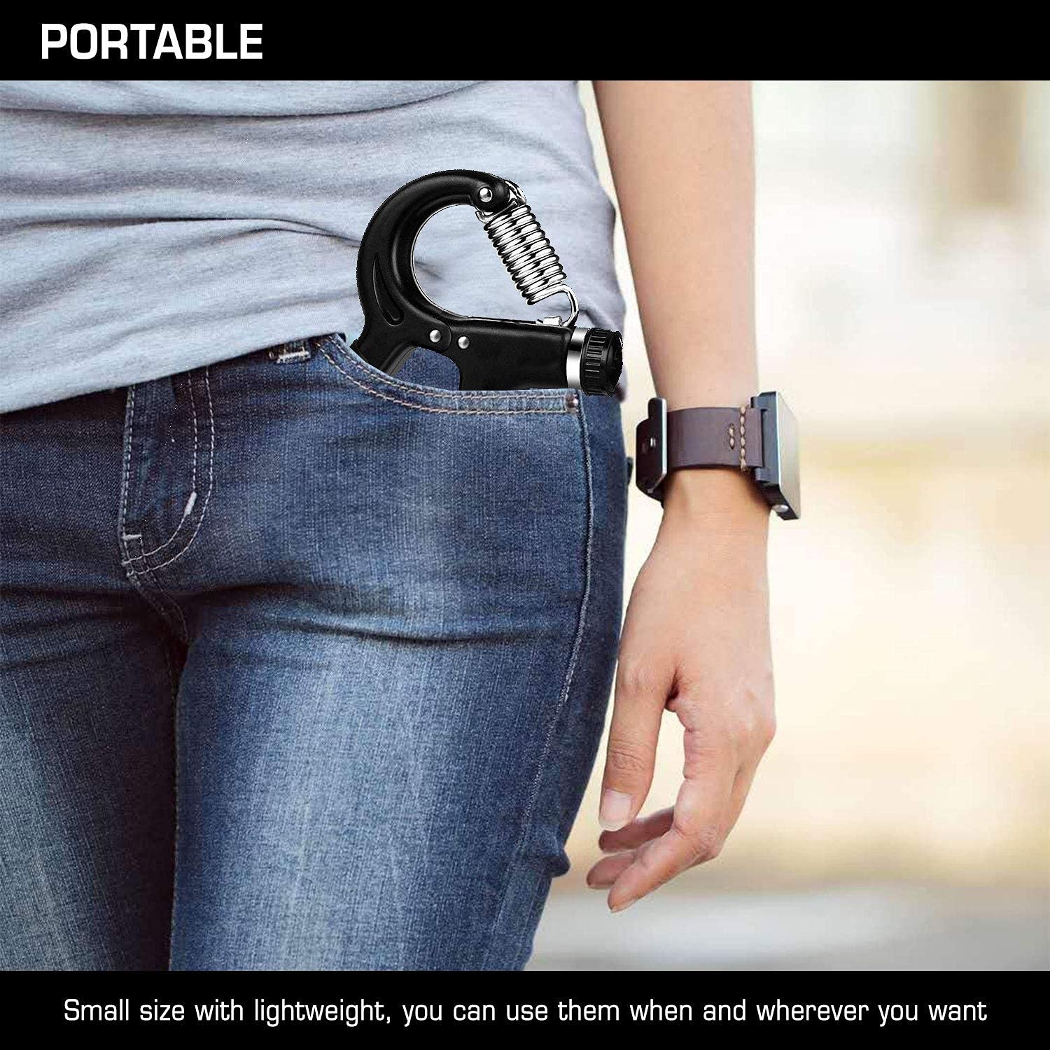 Face Value  Counter 10KG To 60KG Weight Adjustable Professional Counter Hand Gripper for Men & Women | Counter Hand Grip|Finger Exerciser|Power Gripper