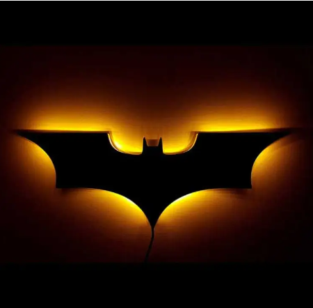 3D Batman Led Wall Lamp - Gaming WALL Decor - Gaming room decor - Color Black
