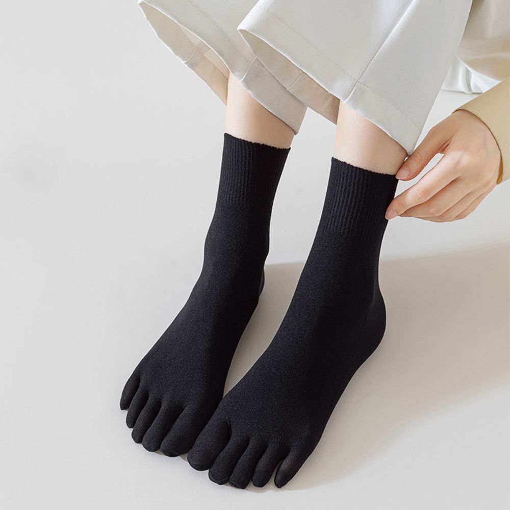 5 Finger Socks for Men - Black