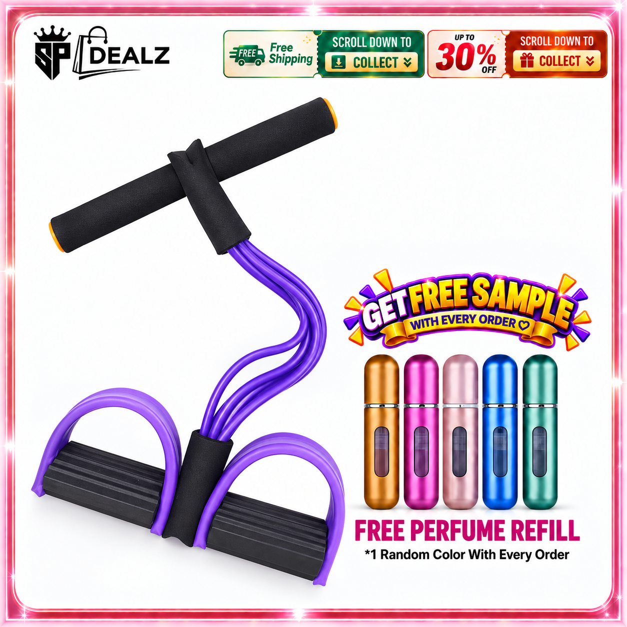 SP Dealz Tummy Trimmer for Men & Women – Abdominal Workout & Abs Exercise Equipment, Stomach Pull Reducer for Home Fitness Training