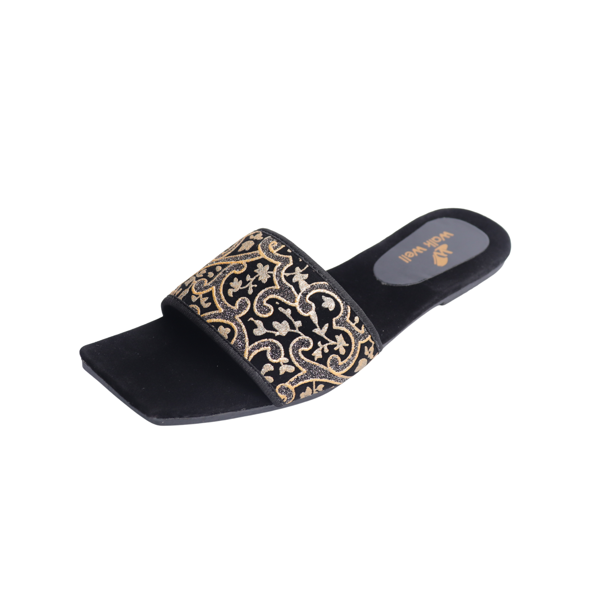 Ladies Slippers silver & Gold Fancy Embroidered Flip Flops for Women Stylish & Comfortable